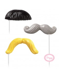 Molde Bigodes Lollipops